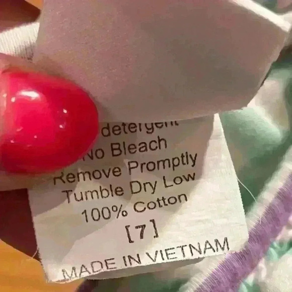 Stitchy Fish Striped Knit Dress Size 7 Girls Casual Comfort Floral Flower Ruffle - Picture 3 of 4